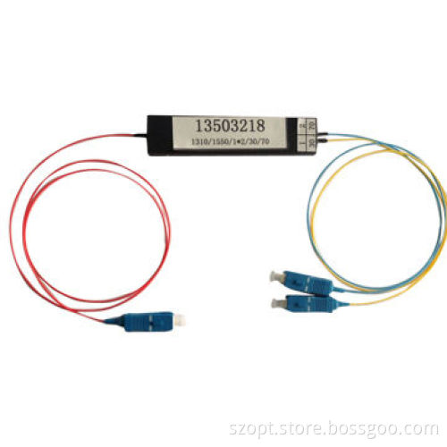 SC/PC 1*2 SM Optical Fiber Splitter